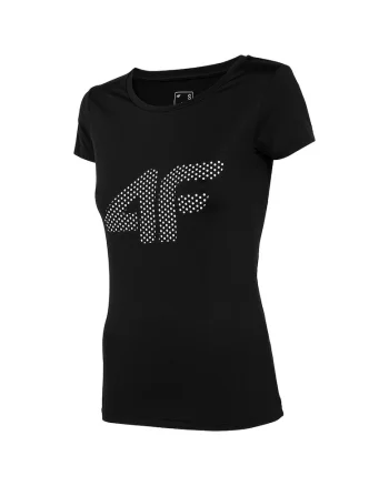 Tricou sport dama  maneca scurta, culoare neagra, material respirabil