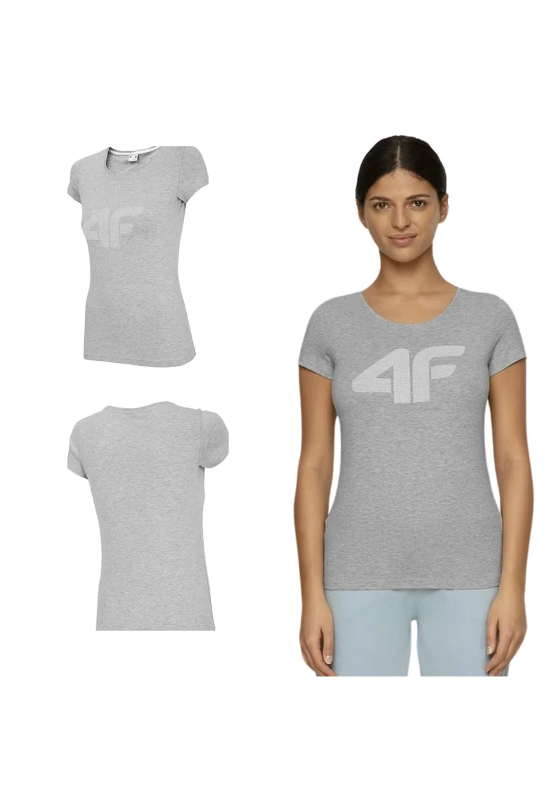 Tricou sport dama  model NOSH4 TSD005, confortabil, gri, bumbac