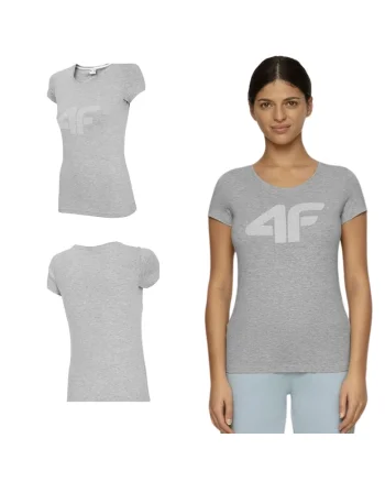 Tricou sport dama  model NOSH4 TSD005, confortabil, gri, bumbac