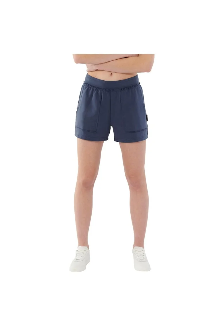 Pantaloni sport scurti dama HOL21-SKDD609,  Bumbac/Elastan, Albastru inchis