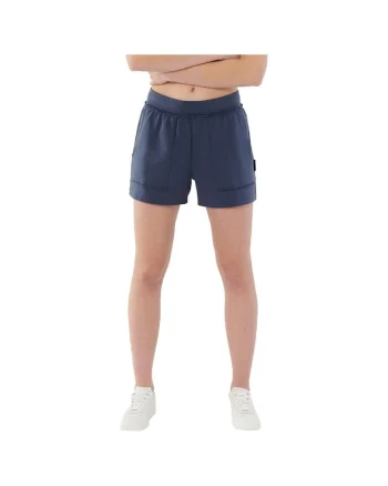 Pantaloni sport scurti dama HOL21-SKDD609,  Bumbac/Elastan, Albastru inchis