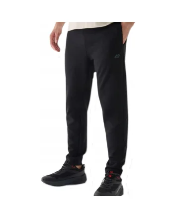 Pantaloni sport barbati  bumbac, croiala normala, negru, material durabil