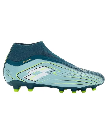Ghete fotbal  Solista 300 VII Gravity FG, fara sireturi, albastru, material textil