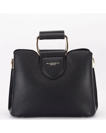 Geanta medie FLORA&Co F6977 16, Negru, 19x24x11