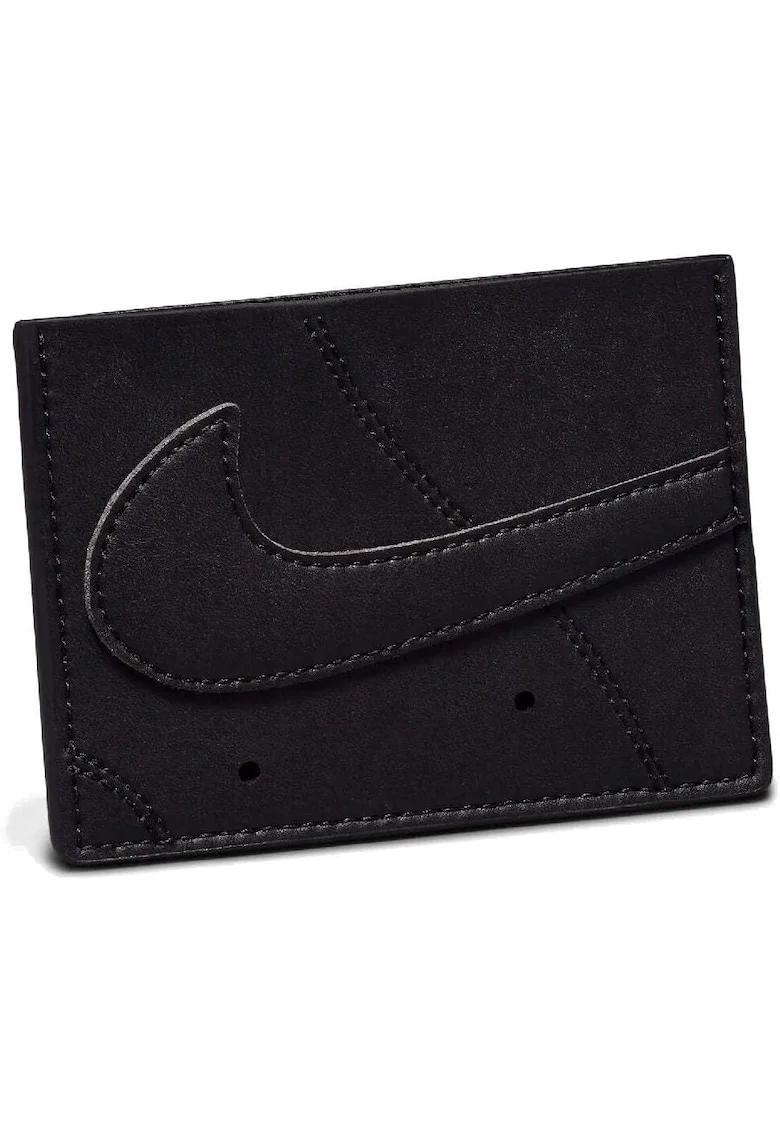 Portofel barbati  Air Force 1, poliuretan/poliester, 12x8.5x0., compartimente pentru carduri si bani, Negru