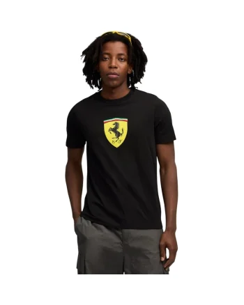 Tricou  Ferrari Sportswear Colored Shield 53320, Negru