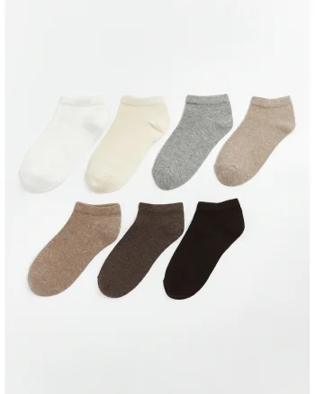 Set de sosete pana la glezna din amestec de bumbac - 7 perechi, Multicolor