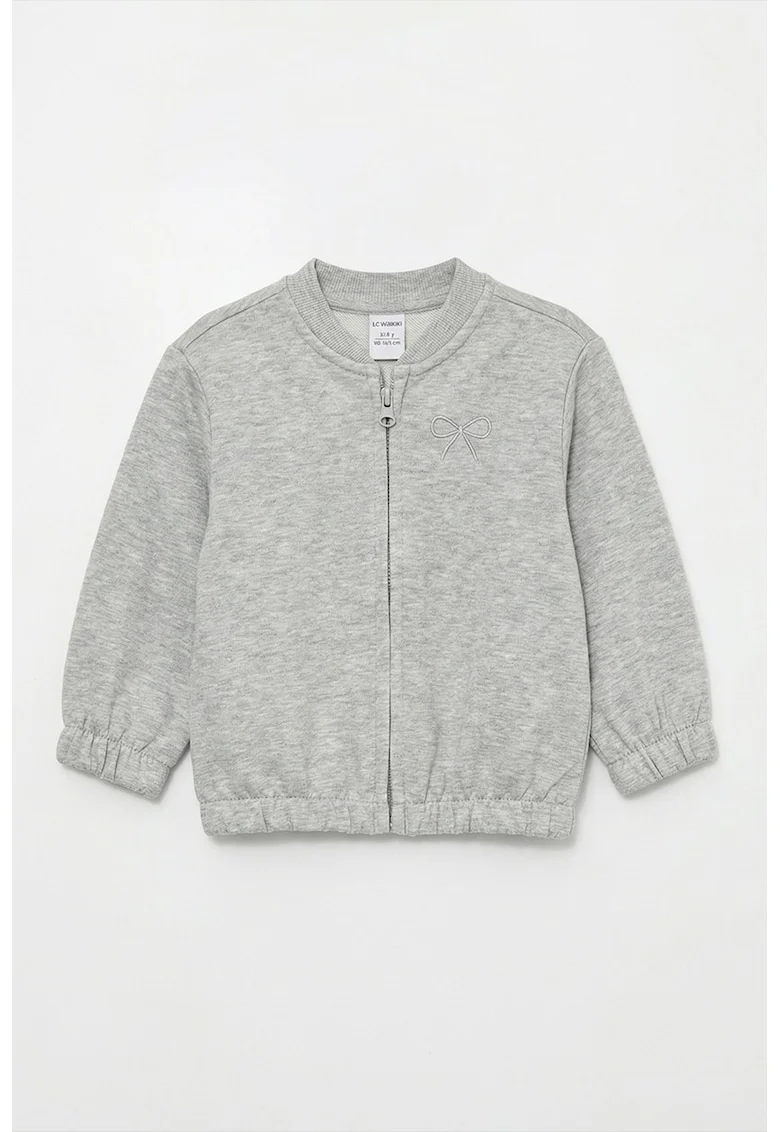 Bluza de trening regular fit cu model uni, Gri melange