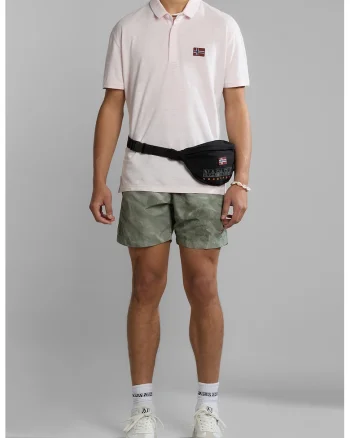 Tricou polo din bumbac pique Ebea, Roz pastel