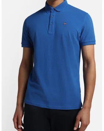 Tricou polo de bumbac Eolanos, Albastru