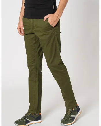 Pantaloni chino Mana Wint, Verde padure