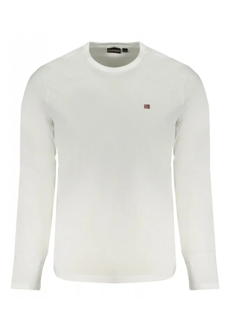 Bluza barbati, cu logo brodat, Regular fit,, Alb