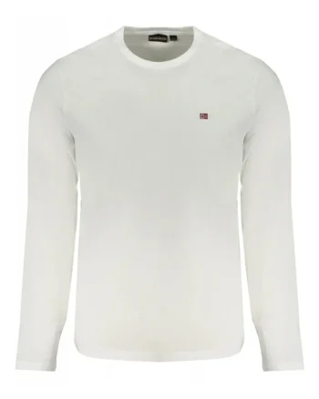 Bluza barbati, cu logo brodat, Regular fit,, Alb
