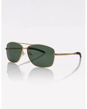 Ochelari de soare aviator unisex cu lentile polarizate, Auriu