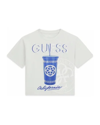 Tricou cu aplicatii de strasuri, Alb/Albastru