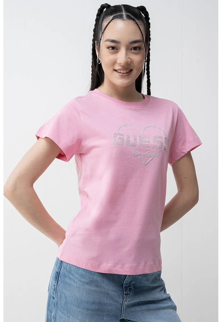 Tricou regular-fit cu logo decorativ