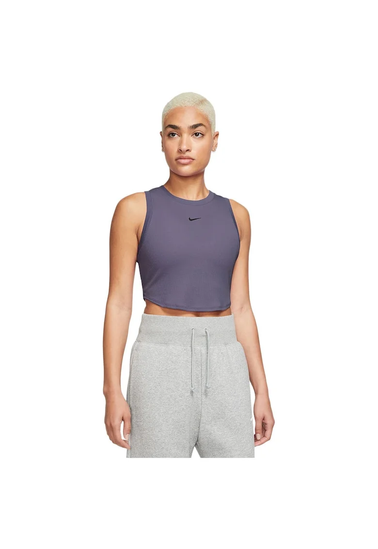 Maiou sport dama  Chill Knit, croiala slim, material moale, lila, poliester-lyocell-spandex,