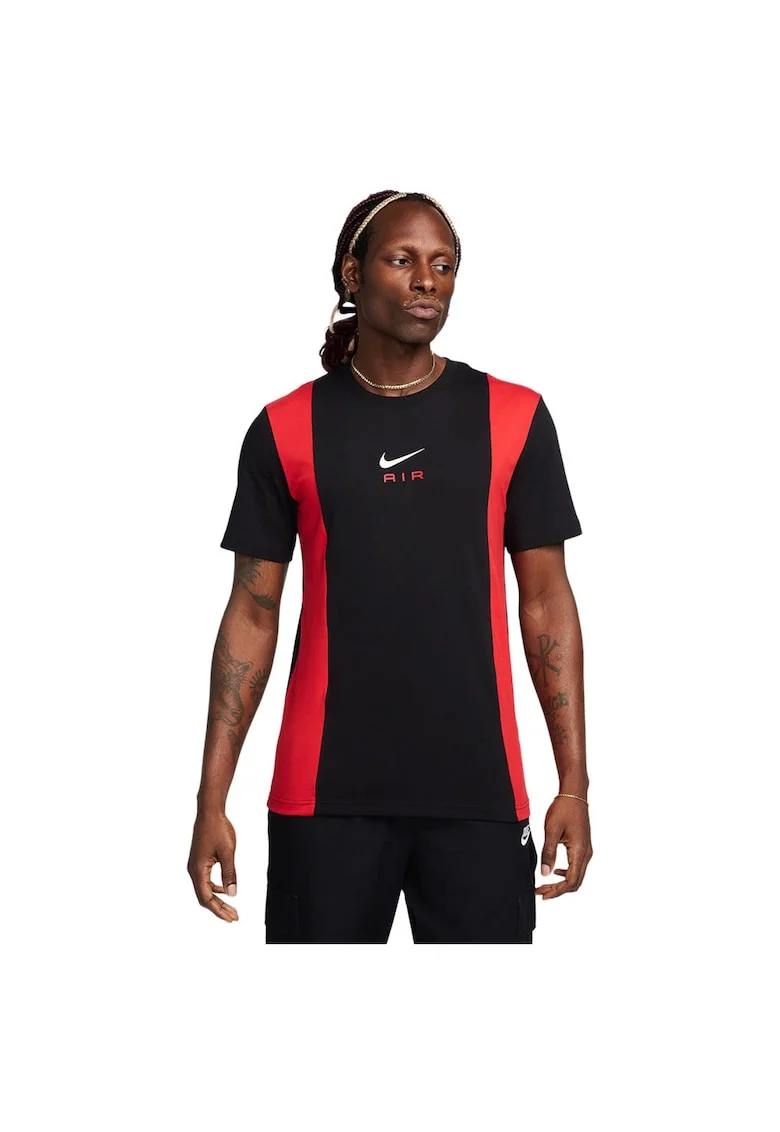 Tricou sport  Air, barbati, negru, bumbac, maneca scurta,