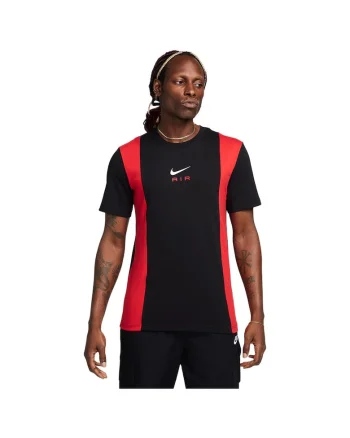 Tricou sport  Air, barbati, negru, bumbac, maneca scurta,