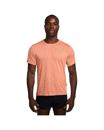 Tricou sport  Miler, scurt, roz, poliester, tehnologie Dri-FIT