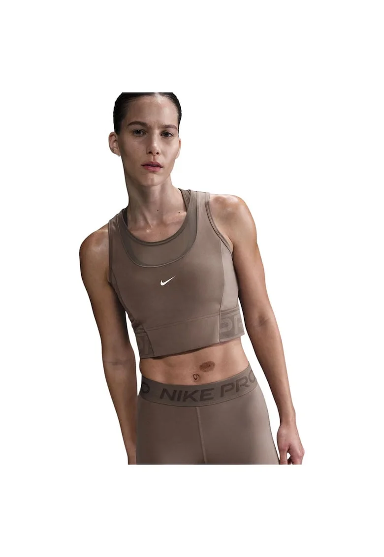 Maiou sport dama  Pro Dri-FIT, design crop, maro, poliester/spandex