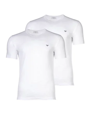 Set de tricouri regular fit cu decolteu in V, Alb