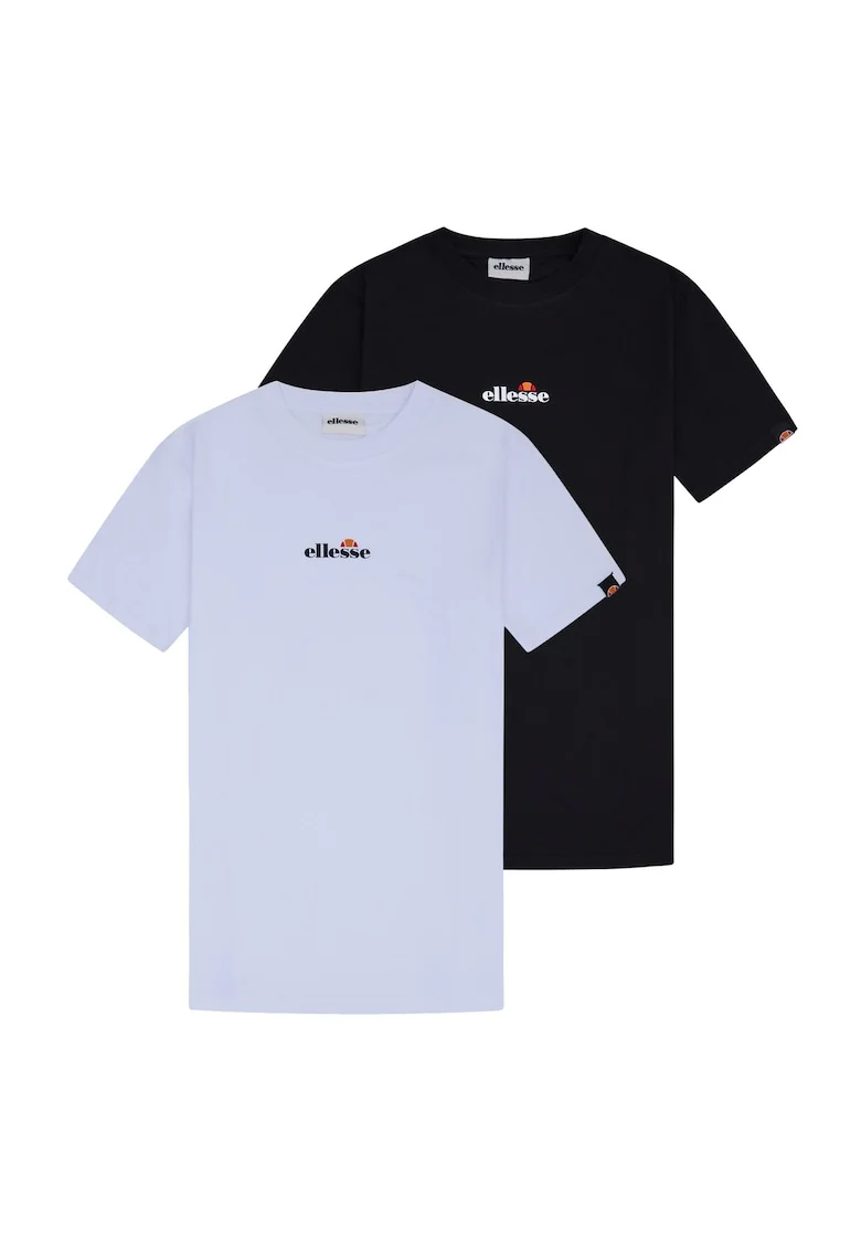 Set de tricouri din bumbac Ollio - 2 piese, Alb/Negru