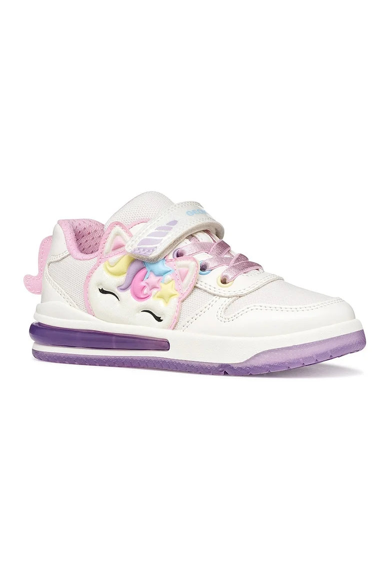 Pantofi sport Sketlite cu velcro, Alb/Lila