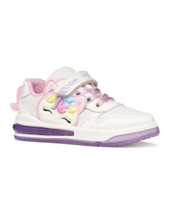 Pantofi sport Sketlite cu velcro, Alb/Lila