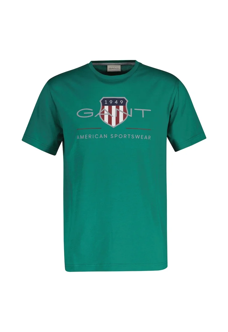 Tricou regular fit cu imprimeu logo Archive Shield, Verde persan