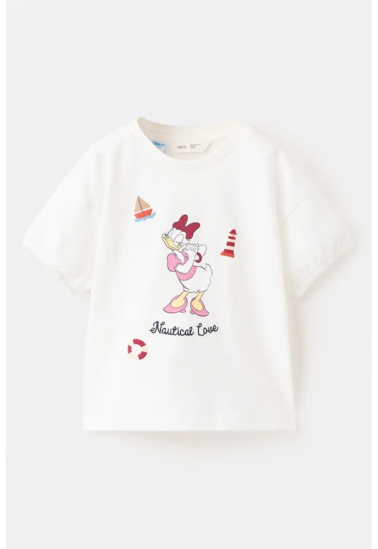 Tricou cu imprimeu Daisy Duck, Rosu/Roz pastel/Alb murdar