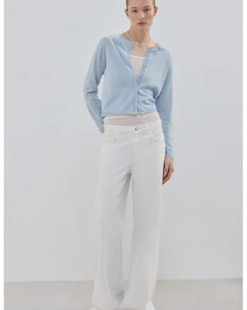 Cardigan din amestec de lyocell, Albastru pastel