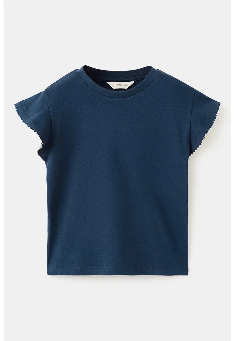 Tricou uni de bumbac, Bleumarin
