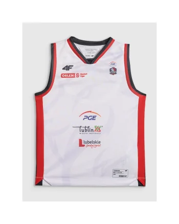 Maiou sport copii,  alb, respirabil, poliester,