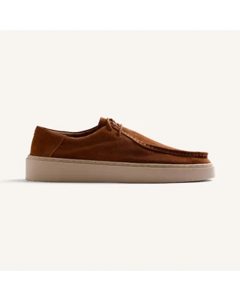 Pantofi de piele intoarsa Butere, Caramel