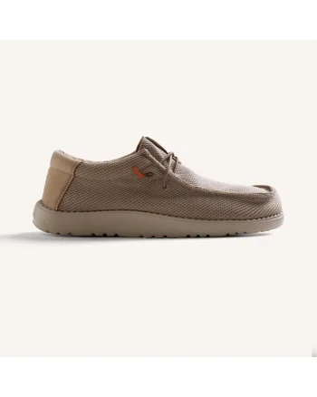 Pantofi loafer din material textil Masbate Wallabee, Bej inchis