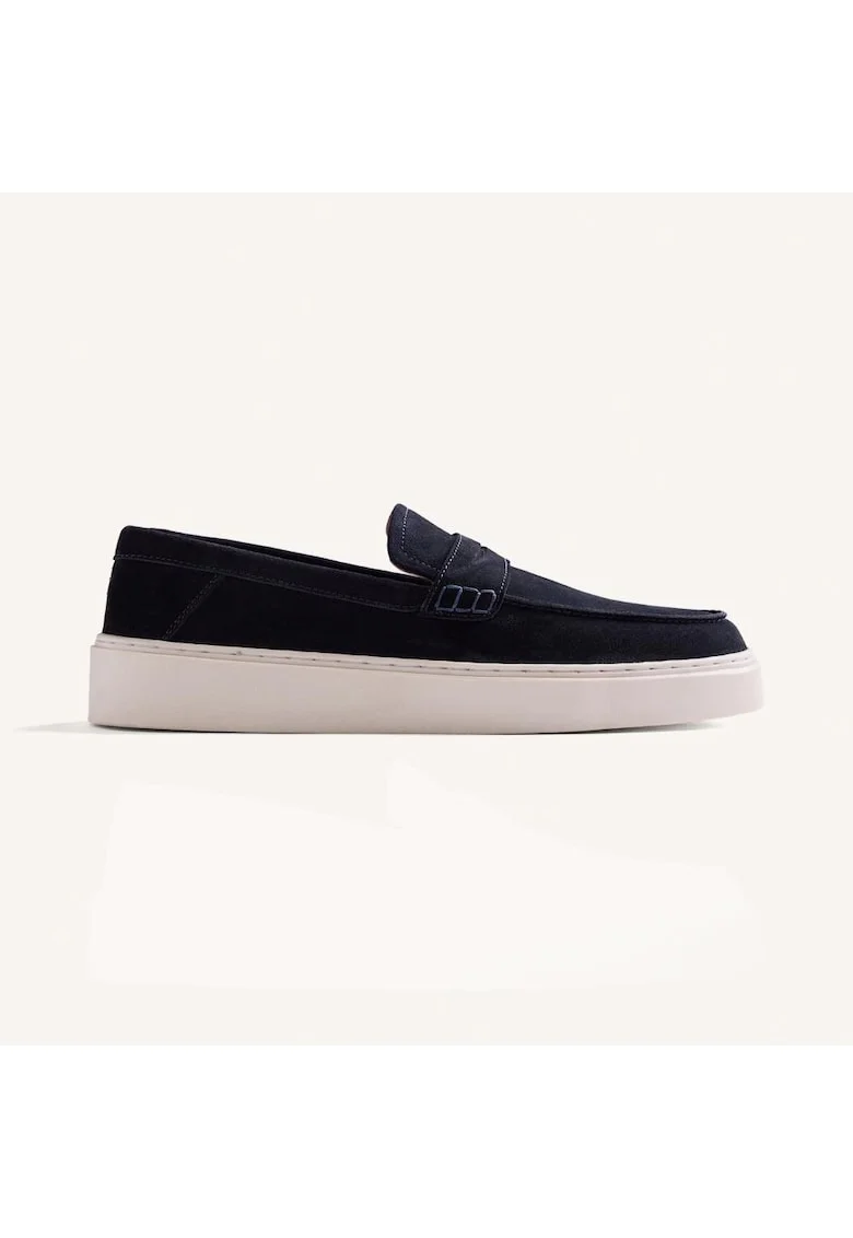 Pantofi loafer din piele intoarsa Weirgor Zaboc, Albastru ultramarin