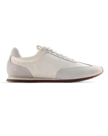 Pantofi sport Blair din piele intoarsa cu insertii din material textil, Alb murdar