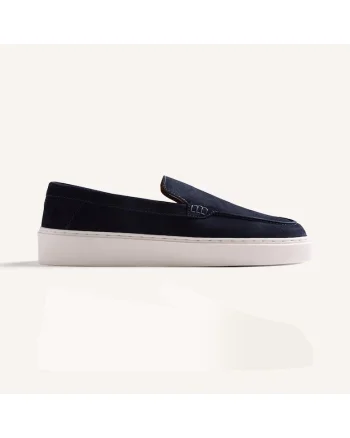Mocasini din piele intoarsa Weirgor, Albastru cobalt/Bleumarin