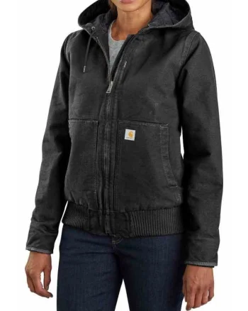Jacheta  Washed Duck Active, neagra, material rezistent