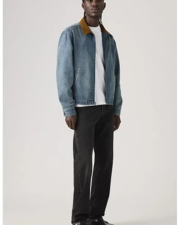 Blugi relaxed fit cu talie medie, Negru stins