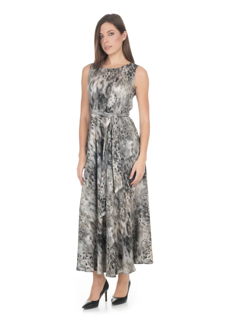Rochie maxi cu imprimeu si cordon