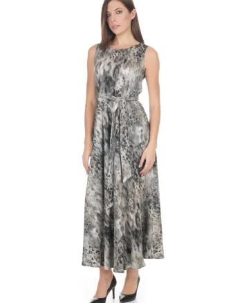 Rochie maxi cu imprimeu si cordon