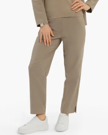 Pantaloni drepti dama, Regular Fit, picior cu musca scurta,  R-Sami, bej, Bej