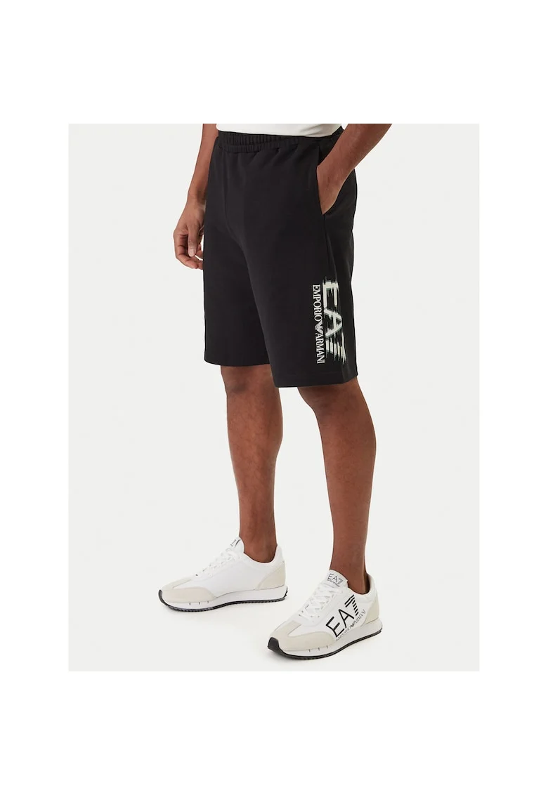 Pantaloni scurti sport barbati,  bumbac, negru
