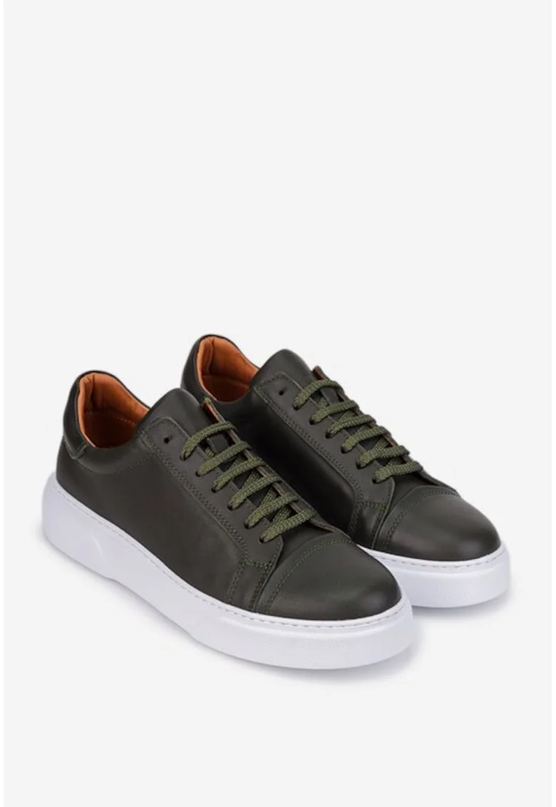 Pantofi barbati  kaki din piele naturala