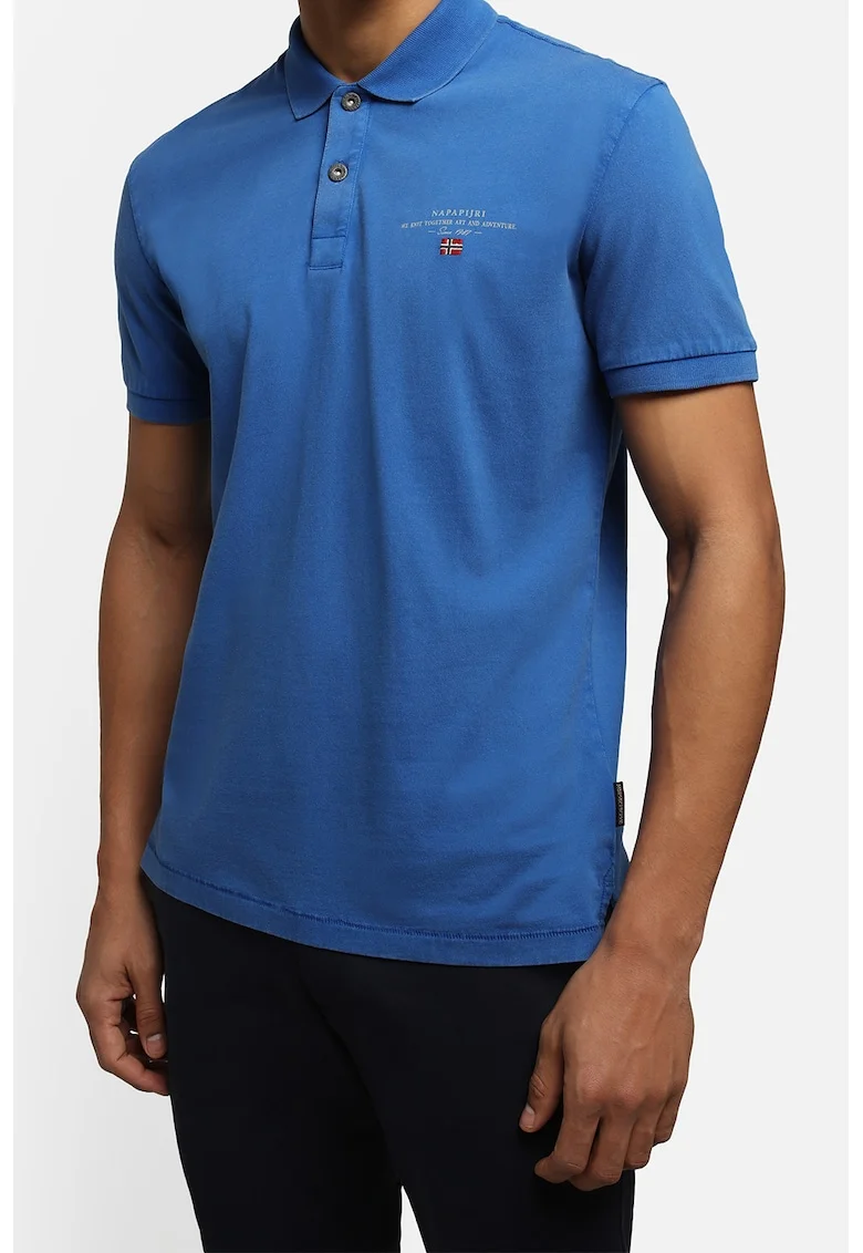 Tricou polo cu logo Elbas, Albastru royal