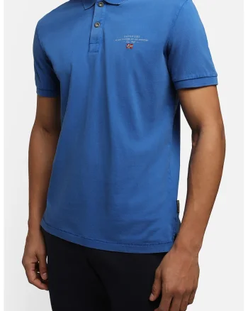 Tricou polo cu logo Elbas, Albastru royal