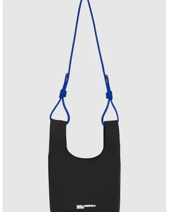 Geanta tote cu logo metalic, Negru