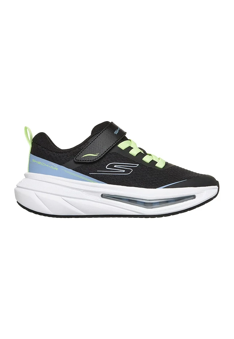 Pantofi sport Skech-Air 5.0 cu talpa wedge, Negru/Albastru lavanda